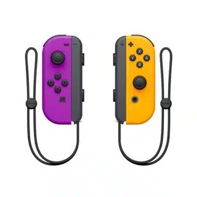 Comandos Nintendo Joy-Con (set Esq/Dir) Roxo Neón/Laranja Neón